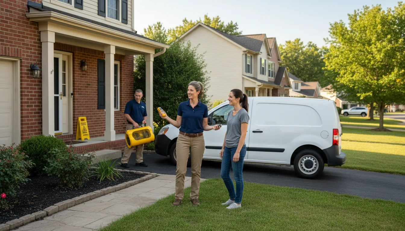 Residential water damage restoration in Mainesburg, PA
